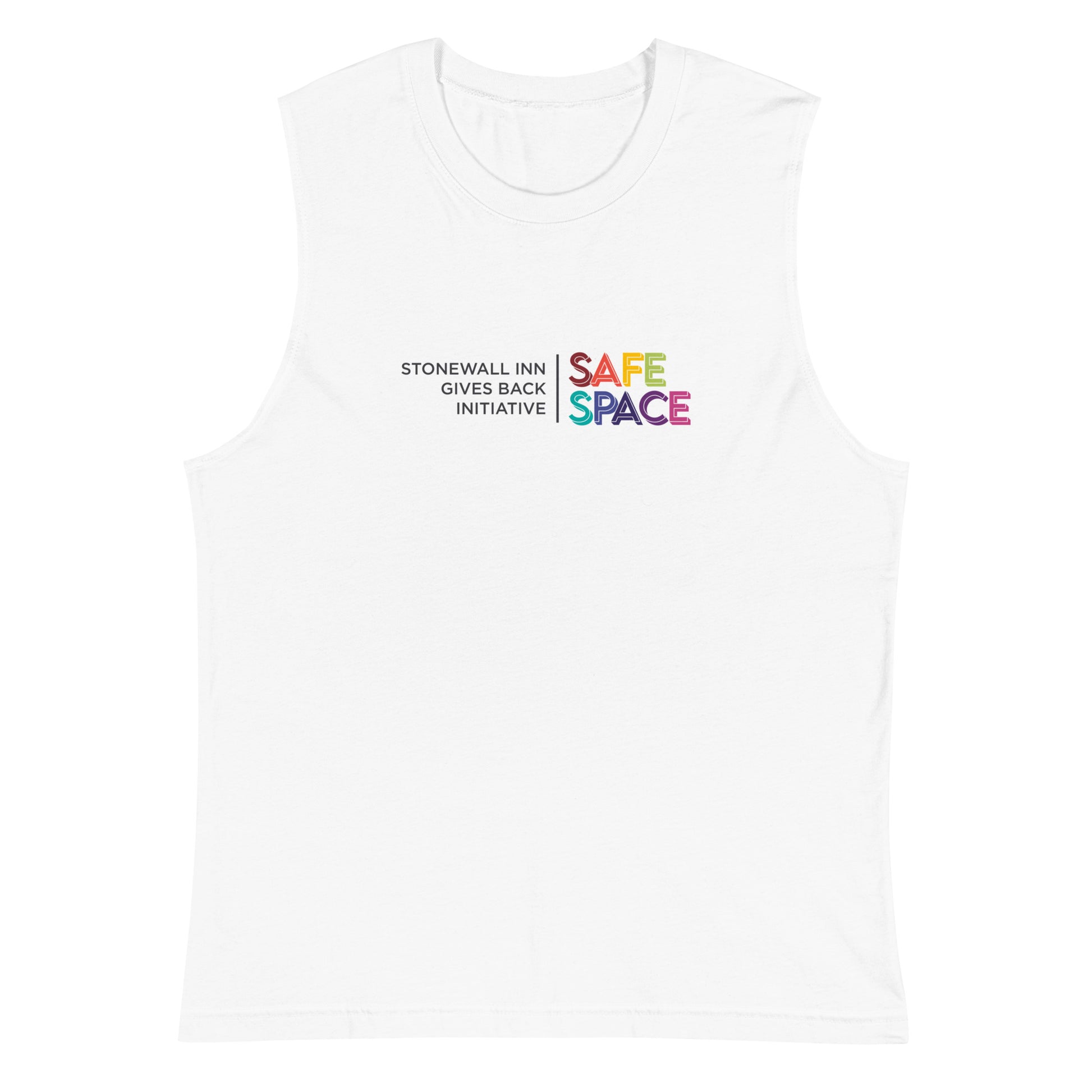 Safe Space Stonewall Inn Gives Back Initiative Muscle Tank in White