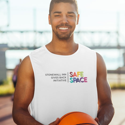 Safe Space Stonewall Inn Gives Back Initiative Muscle Tank in White