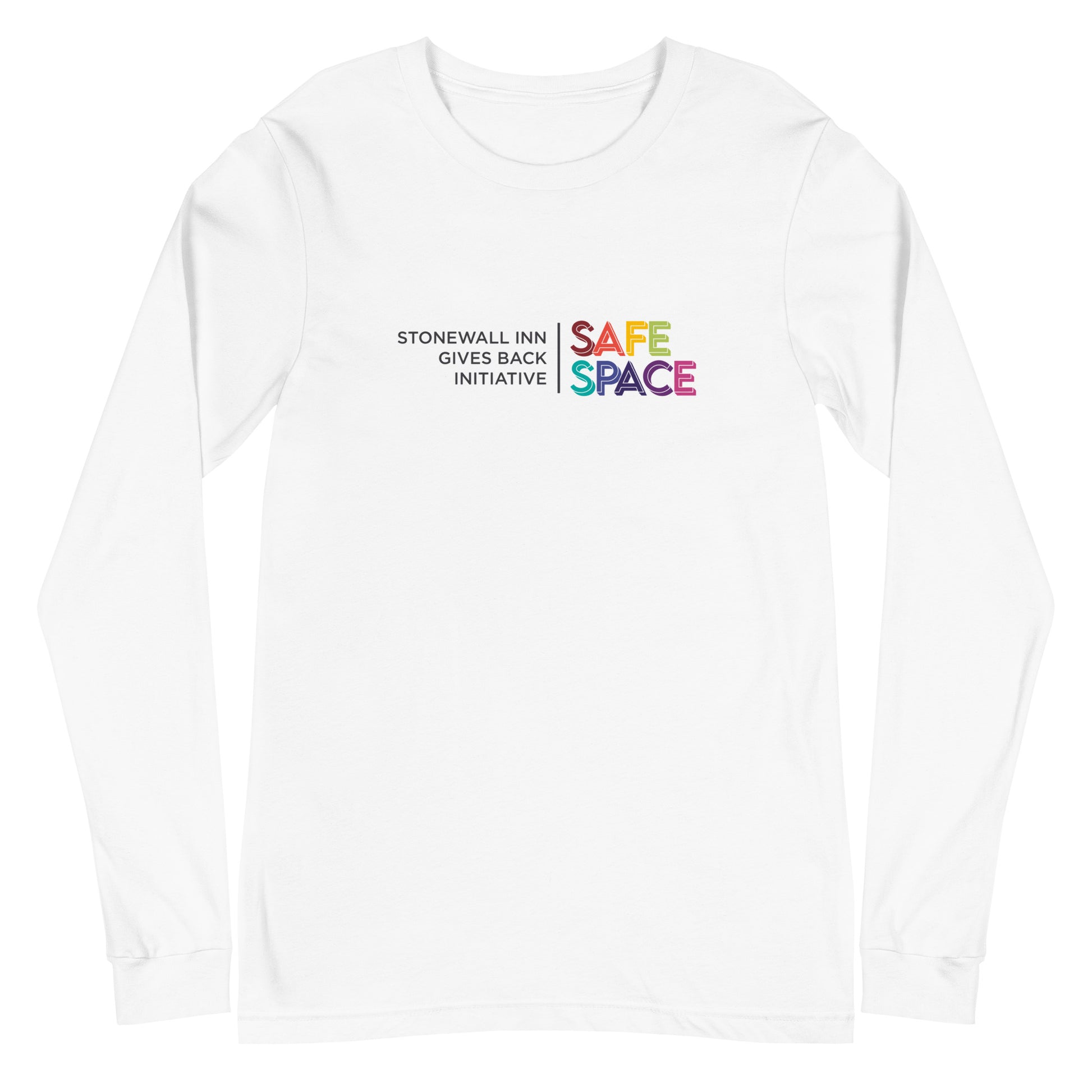 Safe Space Stonewall Inn Gives Back Initiative Long Sleeve Tee in White