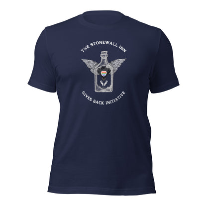 The Stonewall Inn Gives Back Initiative Tattoo Wings Short Sleeve Tee in Navy